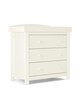 Mia 4 Piece Cotbed with Dresser Changer, Wardrobe, and Essential Fibre Mattress Set- White image number 5